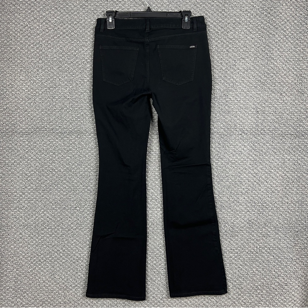 White House Black Market Jeans Skinny Flare Women's 6R Black Mid Rise Stretch - Picture 10 of 14